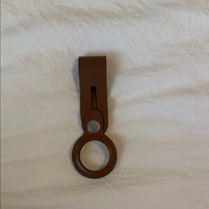 Apple Leather AirTag Loop Strap Brown
